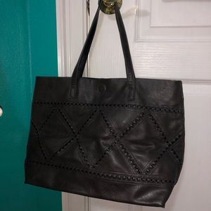 Large leather tote